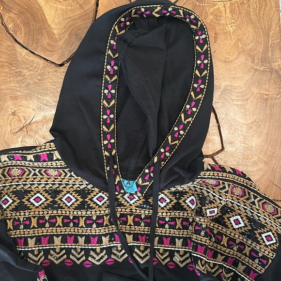 KAS designs Sequined Embroidered Hoodie size L - Picture 2 of 4